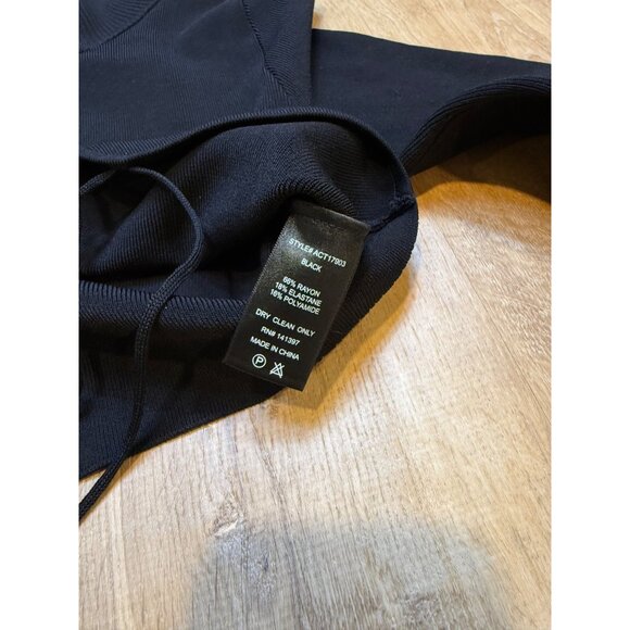 ASTR the Label Raven‎ Strappy Cutout Sweater Womens S Black Mock Neck Lace Up - Picture 9 of 11